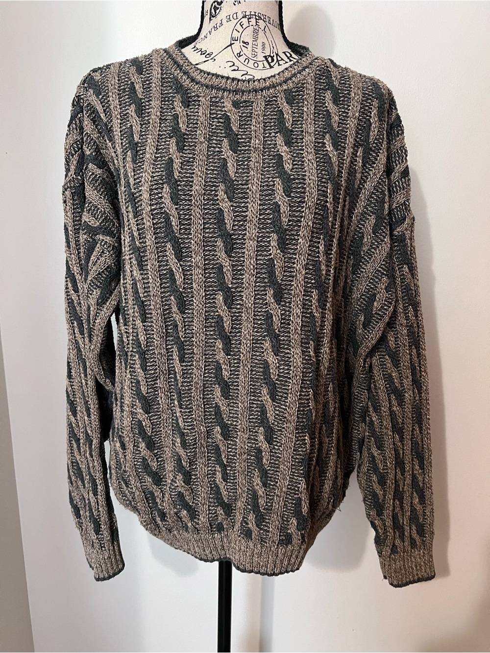 Vintage 90s Liberty Sweaters Men’s XL Chunky Cable Knit Pullover USA Made
